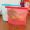 Food Storage Bags Reusable Airtight Zipper Silicone Food Seal Bag Factory